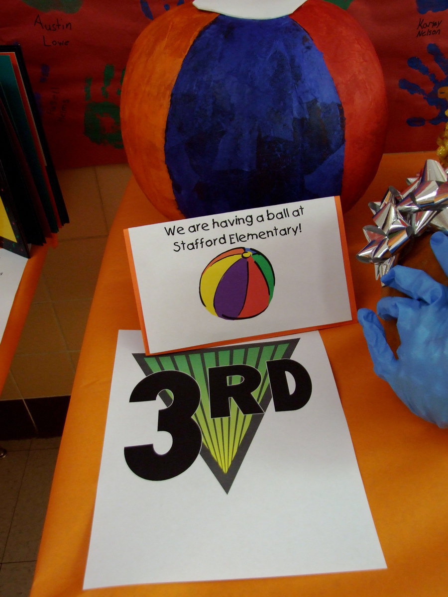 Image: Third place winner — Beach ball pumpkin.