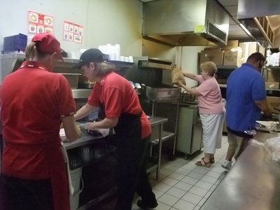 Image: Getting Prepared for the Kids — Dairy Queen staff were busy getting ready for the big crowd!
