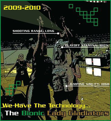 Image: Upgraded for 2009-2010 — Expect great things from the Lady Gladiators during the 2009-2010 season under head coach Stacy McDonald and her assistant coach Tina Richards.