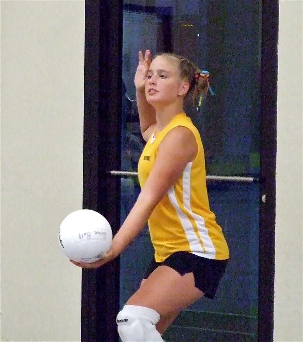 Image: Power game — Italy’s Madison Washington prepares to rocket one over the net.