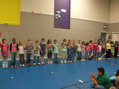Image: All A’s and B’s — These second graders got all A’s and B’s.
