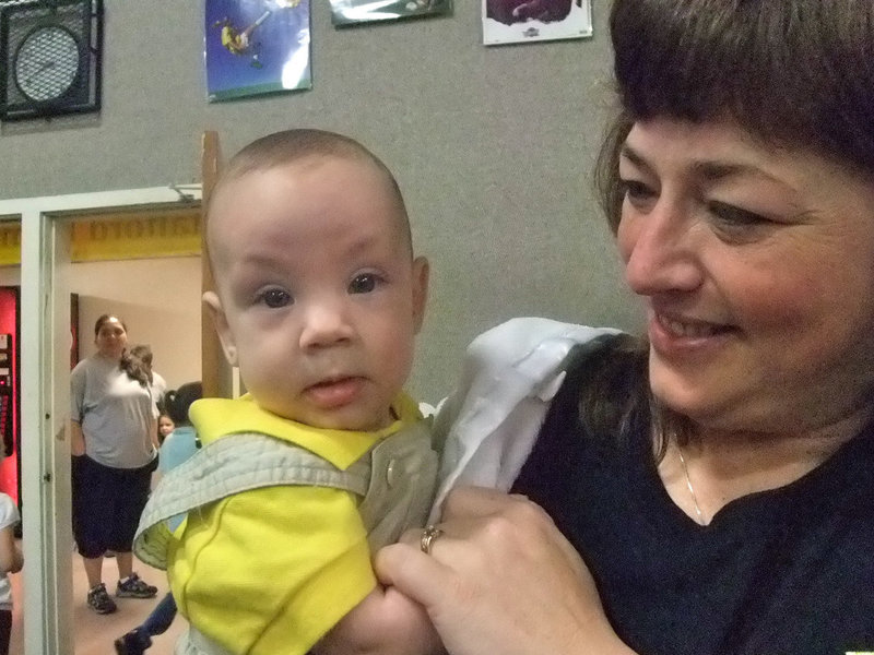 Image: Jenny and Kix Bales — Jenny Bales and her adorable son came to watch their daughter/sister get her awards.