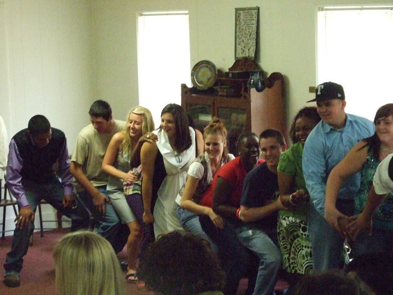 Image: Circle up and sit down — As you can see, these seniors where having fun just trying to sit down.