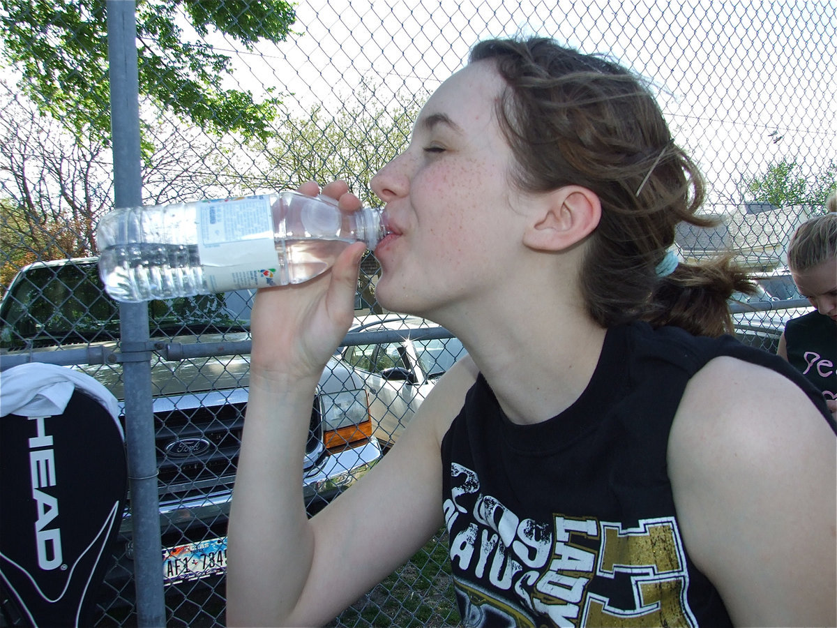 Image: Melissa quenches — Melissa Smithey eats, sleeps and drinks tennis.