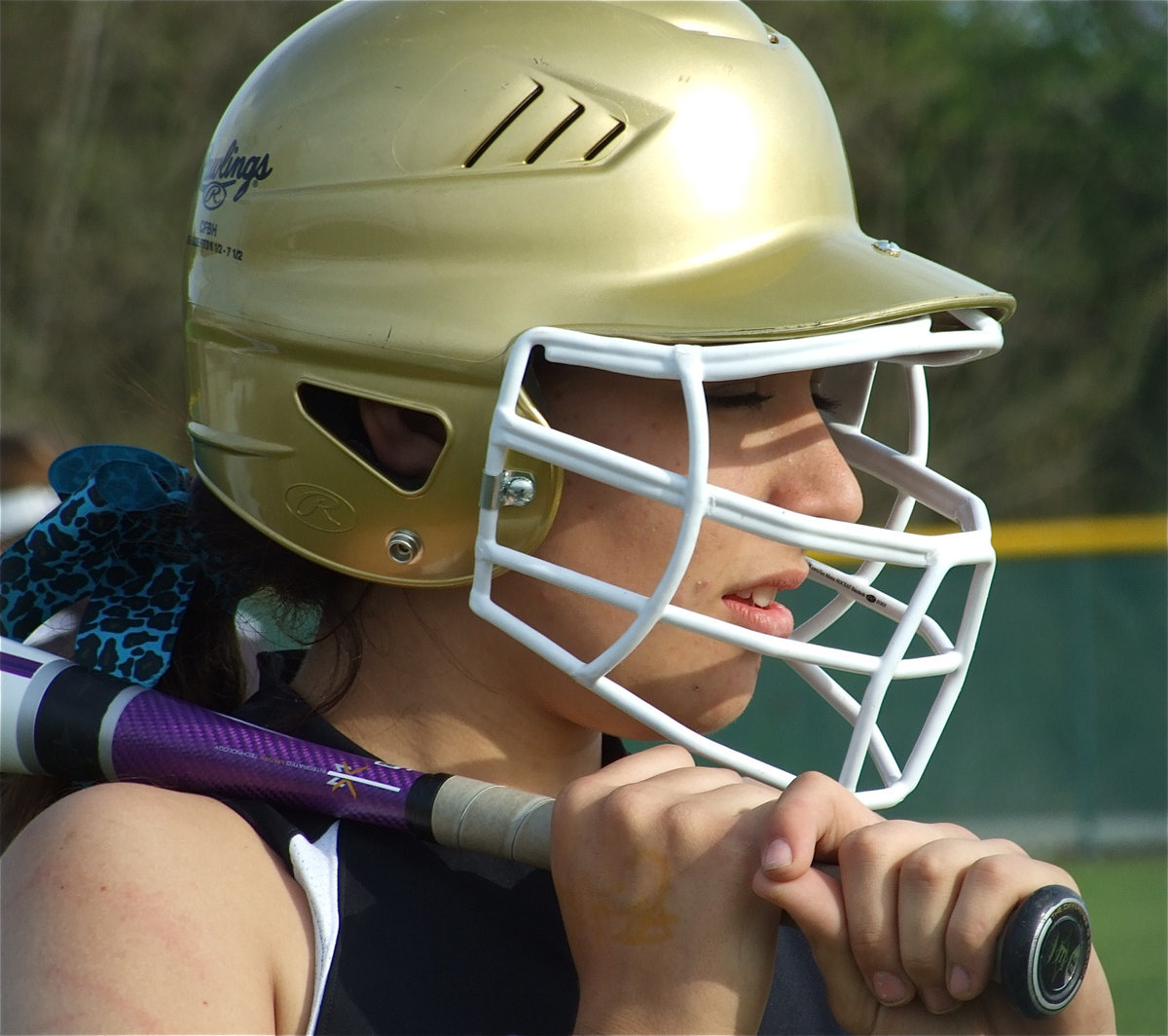 Image: Struggling to focus — Alyssa Richards keeps her eyes closed as the sand gets stirred by the wind.