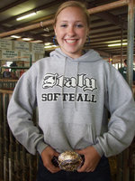Image: Show us your buckle! — Grand Champion winner Jaclynn Lewis receives a new belt buckle.