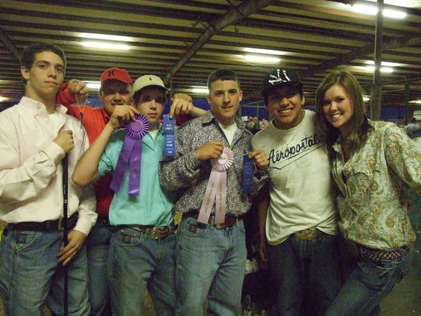 Image: They are all winners — (L-R) Brandon Souder, Robert Sparks, Jon Walton, Ethan Saxon, Omar Estrada and Kaitlyn Rossa line up and smile.