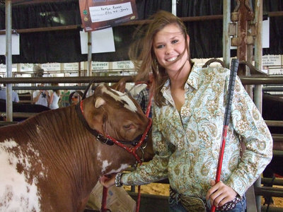 Image: Beautiful — Kaitlyn Rossa received 2nd place for her British steer.