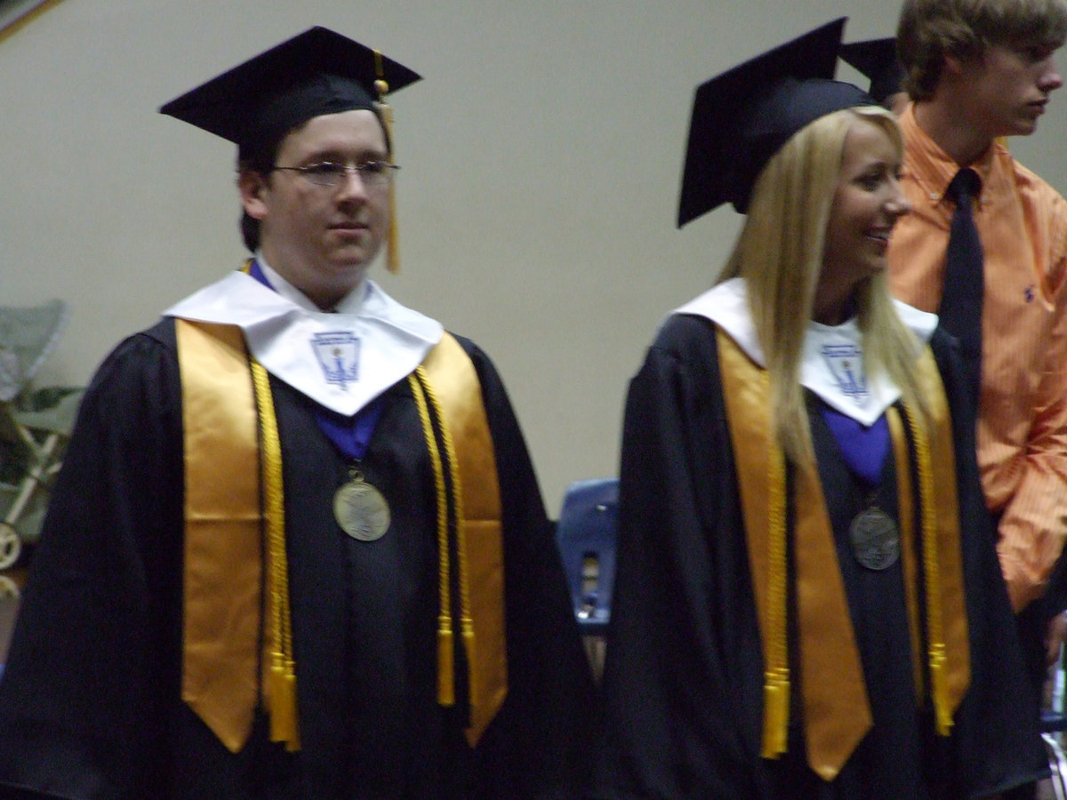 Image: Co-valedictorians — Italy High School seniors, Brandon Owens and Alexus Miller, were honored Friday night.  Their respective scores were so close, the decision was made for the double award.