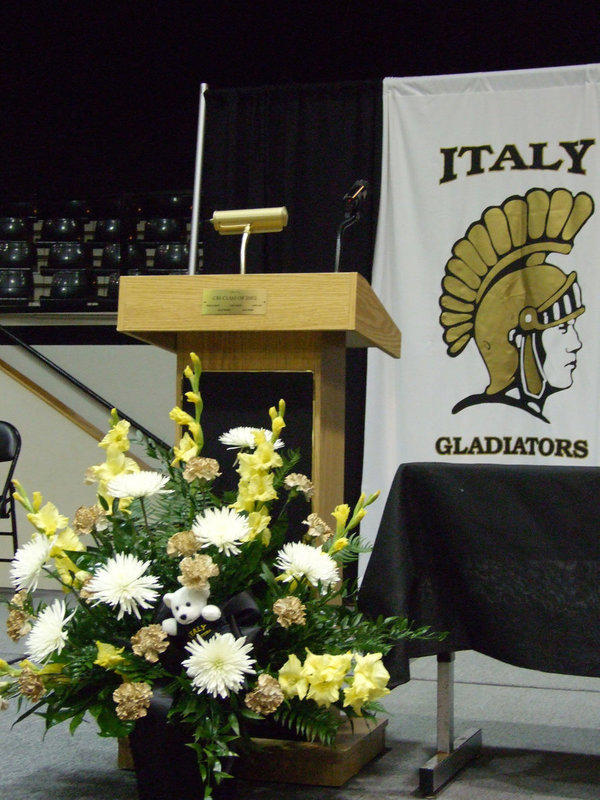 Image: Beautiful setting — The Gladiators were honored by a beautiful stage to step across the threshold.