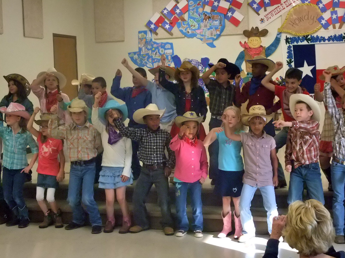 Image: Singing with Enthusiasm — The second graders were really into their performance.