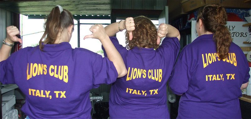 Image: Three cheers for the Italy Lions Club!!! — Flossie Gowin, Kristi Souder and Meg Lyons are proud of the Italy Lions Club for having a successful 2nd annual BBQ Cook-off.