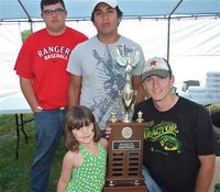 Image: The Convicts — The Convicts consisting of Shawn Roberts, Omar Estrada and Peyton Day win Grand Champion in the Italy Lions Club’s Annual BBQ Cook-off. Presenting the award is Taylor Souder.