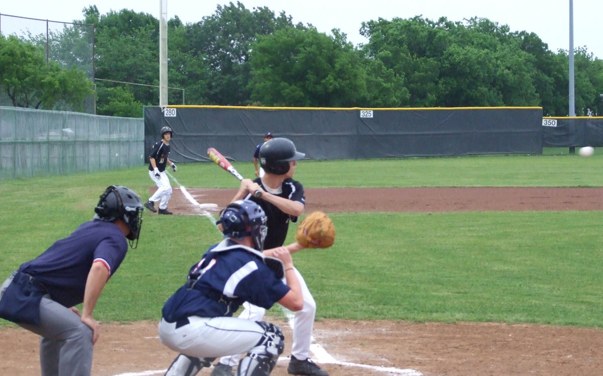 Image: Brandon is ready — Brandon Souder helps move Chase Hamilton around the bases on Friday night.  The Italy Gladiators played Red Oak Life.