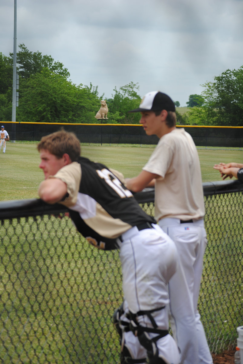 Image: Ryan and Alex — Ryan Ashcraft and Alex DeMoss watch intensely as the game progresses.