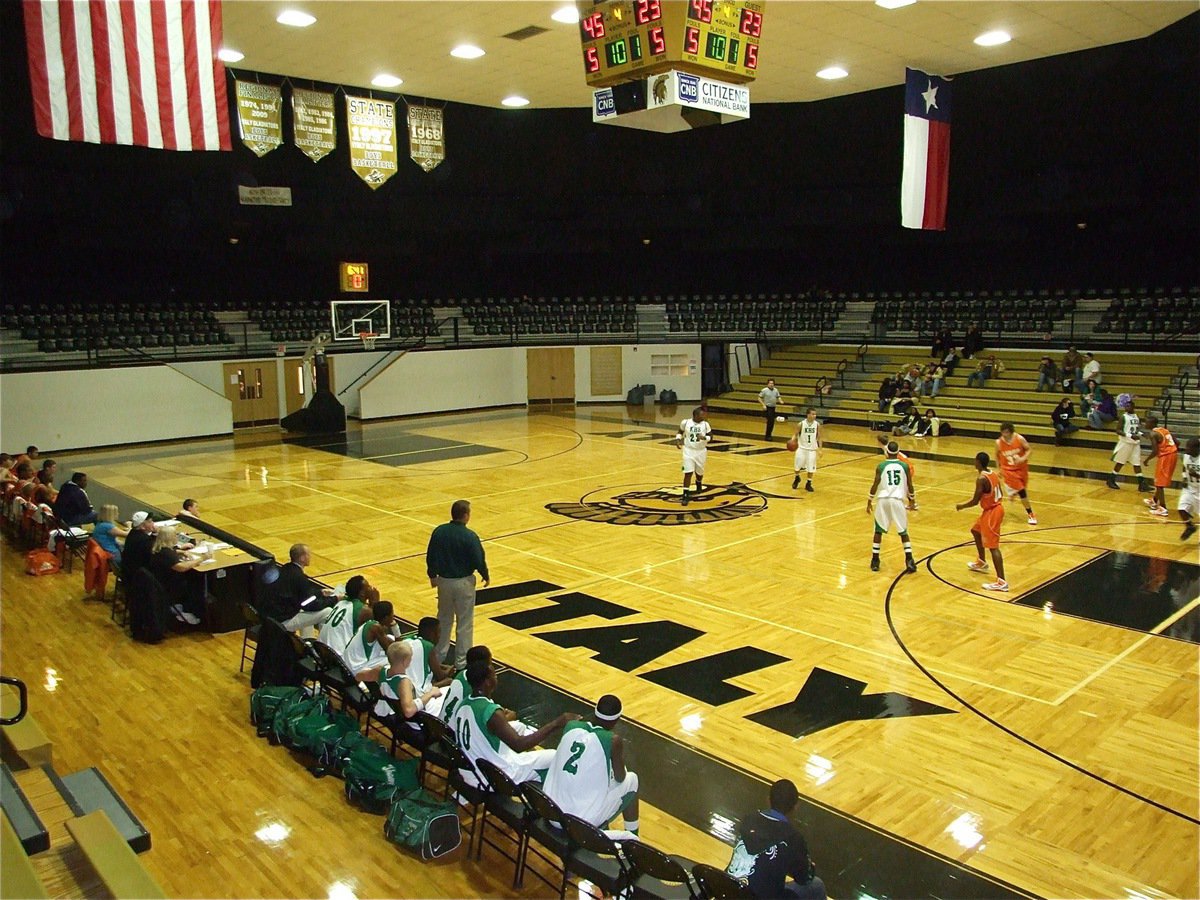 Image: Italy Invitational Tournament — Kerens battles Teague during the Italy Invitational Tournament inside the Italy Coliseum. Kerens won 61-37.