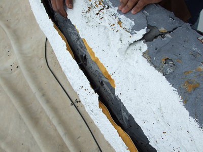 Image: Visual Inspection — This crack was approximately 10 feet long and 4" deep, at it’s widest, during the inspection in 2007.