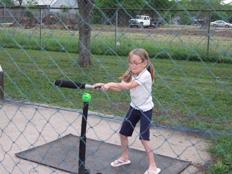 Image: Maddie can hit this — Maddie Chambers found this game very easy.