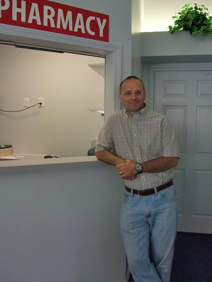 Image: Martin Dennis — Martin Dennis is the pharmacist for the new pharmacy located in the lobby of Dr. John Arkusinski’s office.