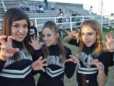 Image: Take that Wampus Cats! — Italy’s Cheerleaders try to scare the Wampus Cats.