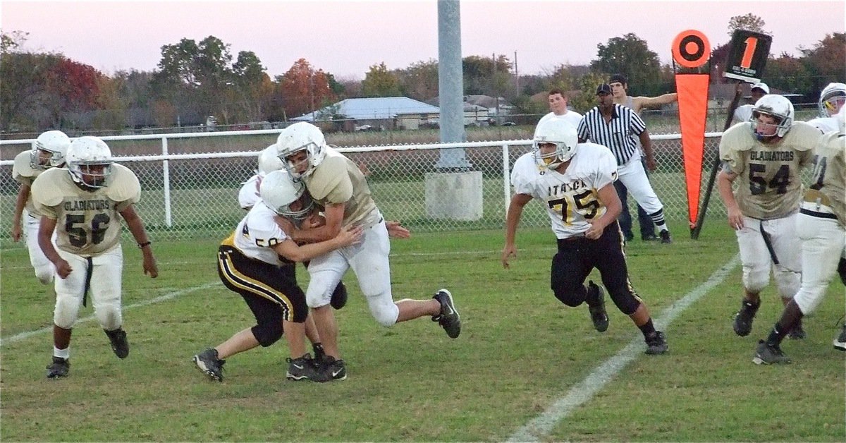 Image: Cody runs over a cat — Cody Medrano makes road kill of a Wampus Cat defender…call a vet!