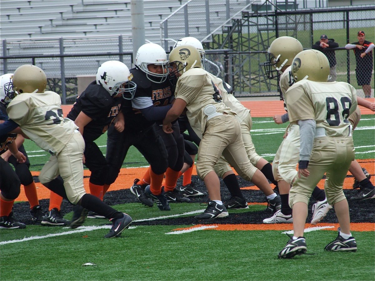 Image: Trench warfare — Trench warfare was unfair to Ferris who struggled to move the ball against the B-Team.