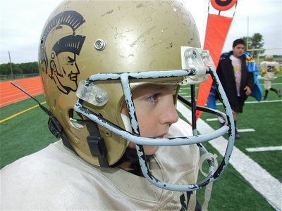 Image: Gary Escamilla — Gary’s helmet is covered in war paint.