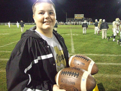 Image: These are winning footballs — Kelton Bales said, “And it all happened with these!”