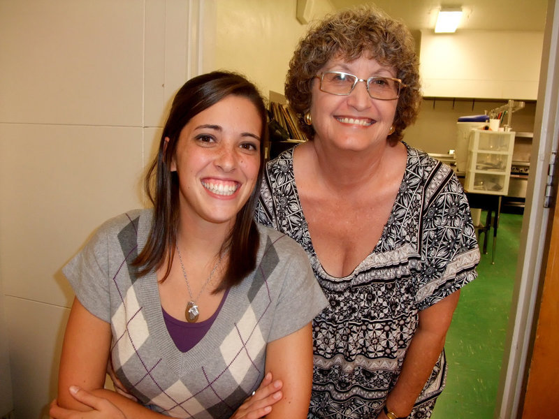 Image: Jenna Bankhead and Diane Lawson — Jenna and Diane working together to help raise more funds for the scholarship.