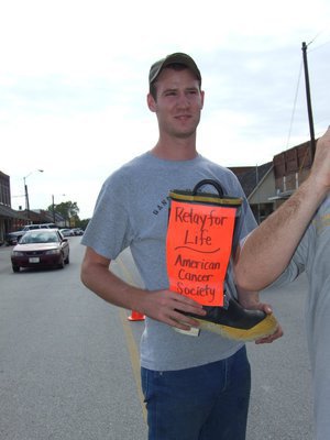 Image: Eric Bradley  — Eric Bradley collects money for American Cancer Society.