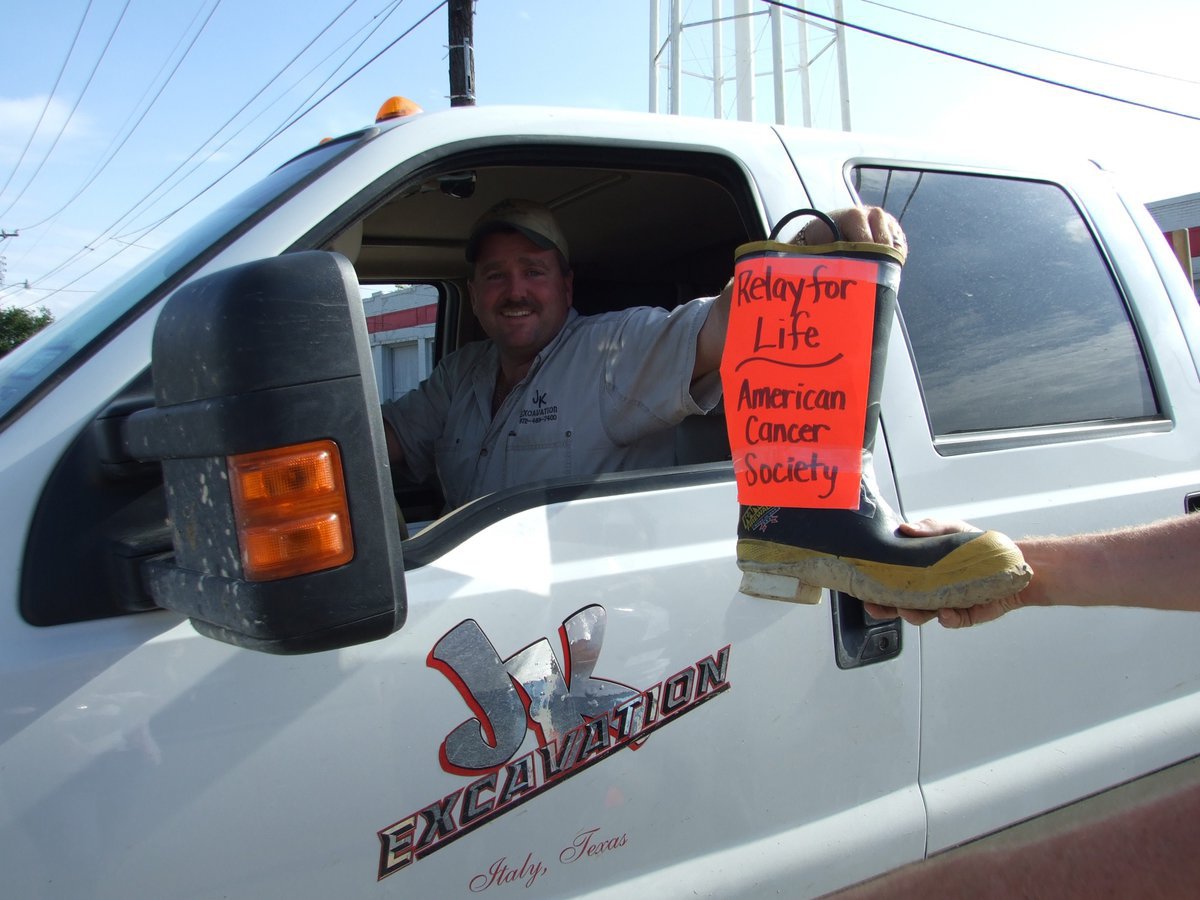 Image: Josh Trees — Josh Trees stops to “Fill the Boot” and help fight cancer.