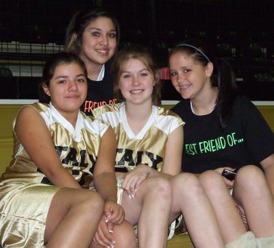 Image: Great girls — The 8th graders hang out before their game.