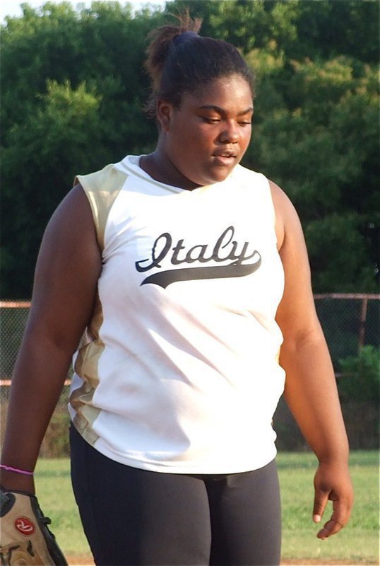 Image: Norwood’s on 1st — First baseman Sa’Kendra Norwood is a vocal leader for the Lady Gladiators.