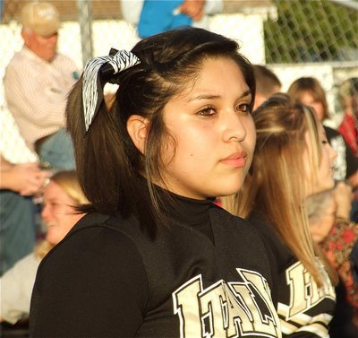 Image: Watching the action — Monserrat Figueroa watches the game.
