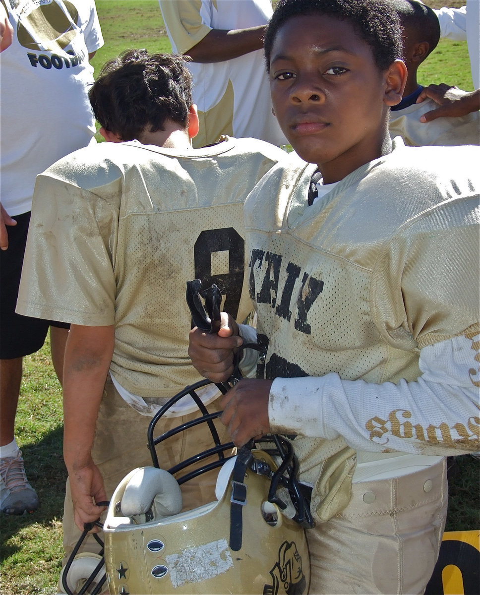 Image: Determination — B-Team earns their second shutout of the season with a 33-0 win over Hubbard and look determined to make it to the Superbowl.