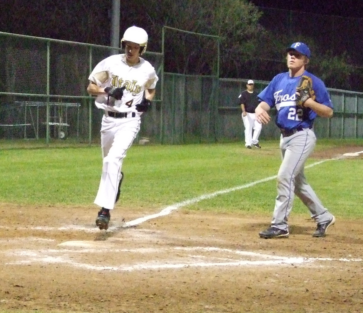 Image: DeMoss scores — Sophomore Alex DeMoss worked hard Friday night.  He had 2 RBI’s and 1 run.