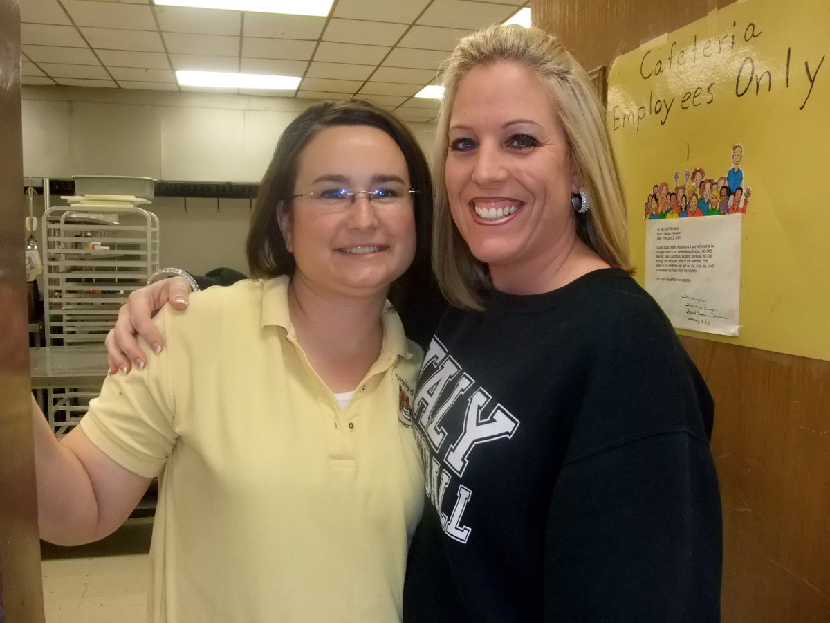 Image: Andrea Hooker &amp; Rochelle Hellner — Andrea Hooker (vice president of the PTO) and Rochelle Hellner (fourth grade reading teacher) were at the family bingo night supporting school.