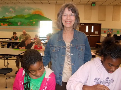 Image: Carolyn Maevers — Carolyn Maevers (principal) was enjoying her time with these students.