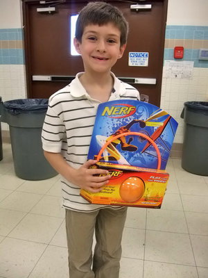 Image: Nick Dorazil — Nick Dorazil another bingo winner said, “It was fun winning the game and my prize is a Nerf basketball and hoop.”