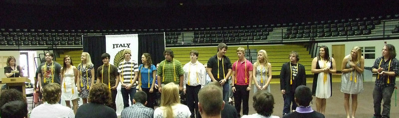 Image: They are honored — This is the group of honor graduates that received their golden ropes on Tuesday.