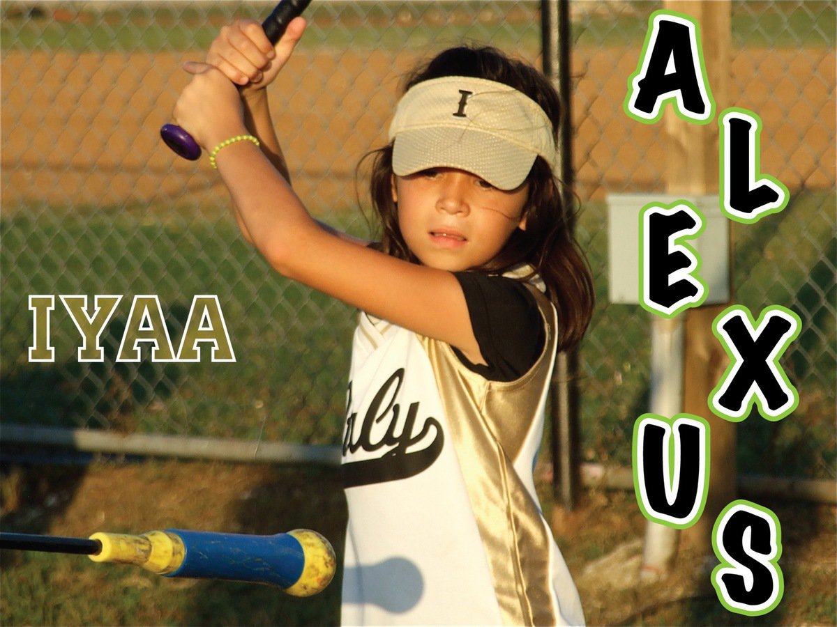 Image: Alexus Cisneros — Alexus Cisneros takes a few practice swings before the game.