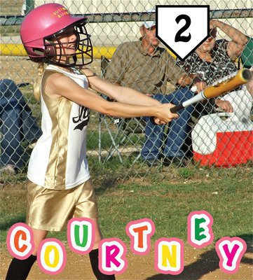 Image: Riddle connects — Courtney Riddle hits one into play against Whitney.