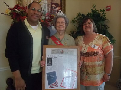 Image: Evelyn Jenkins and Friends — Chris Baker (Trinity Mission’s marketing director), Evelyn Jenkins and Carolyn Powell (activities director for Trinity Mission). Chris and Carolyn are very happy for Evelyn’s success.