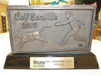 Image: Scramble Heifer trophy — Italy FFA members brought back several of these from the Houston Livestock Show™.