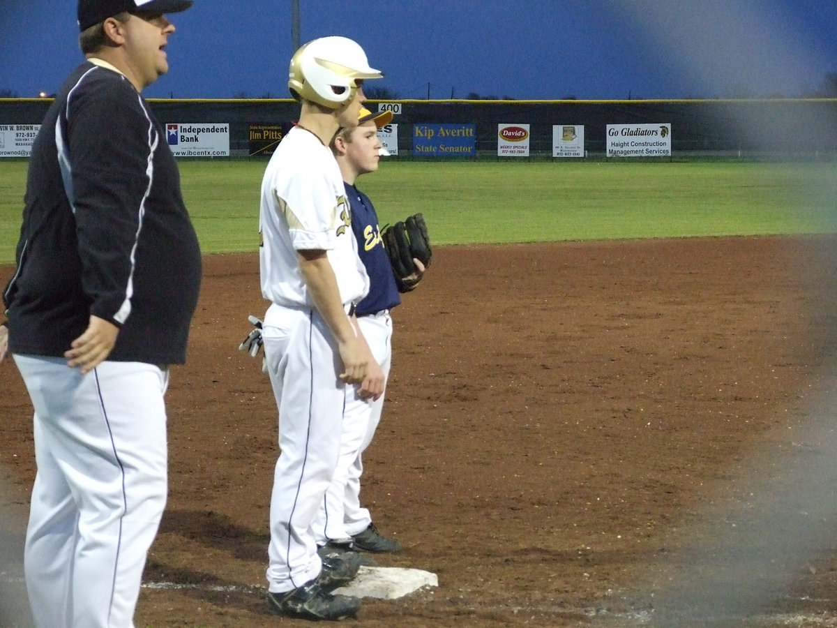 Image: Running for glory — Chase Hamilton gets ready to run a score.