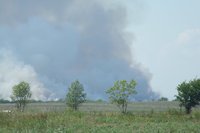 Image: Billowing smoke in the west — Fire on the Reyrosa Ranch on Tuesday caused some concern, but it was a scheduled, controlled burn.