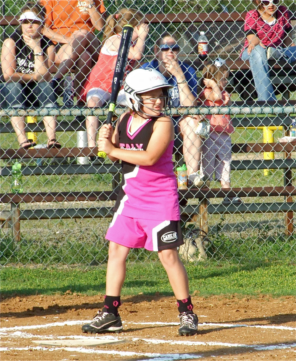 Image: Carlee settles in — Pink Panther Carlee Wafer prepares to swing away.