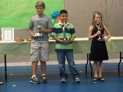 Image: Accelerated readers — Second, third and fourth grade accelerated readers were awarded for their high reading points.