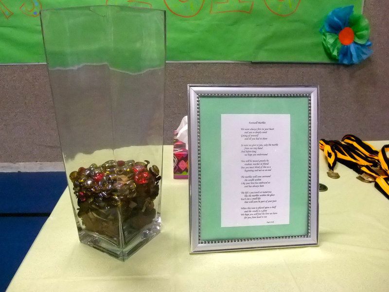 Image: Marble jar and poem — This marble jar is not full yet!