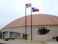 Image: Avalon ISD’s Dome  - During Monday night’s storm the community of Avalon was invited to come sit out the storm in this multi purpose dome.